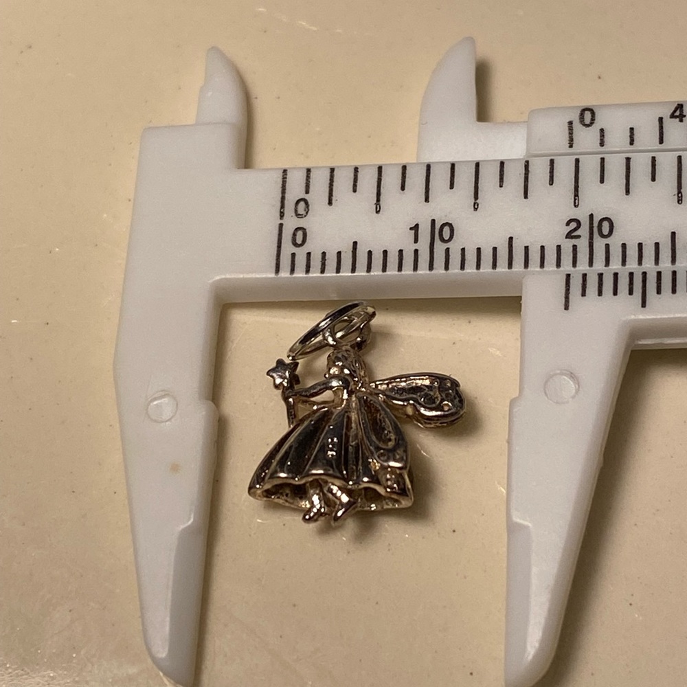 💛 Vintage Beautiful 925 sterling silver stamped fairy pendant. - Picture 3 of 4
